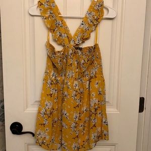 Yellow Off The Shoulder Top